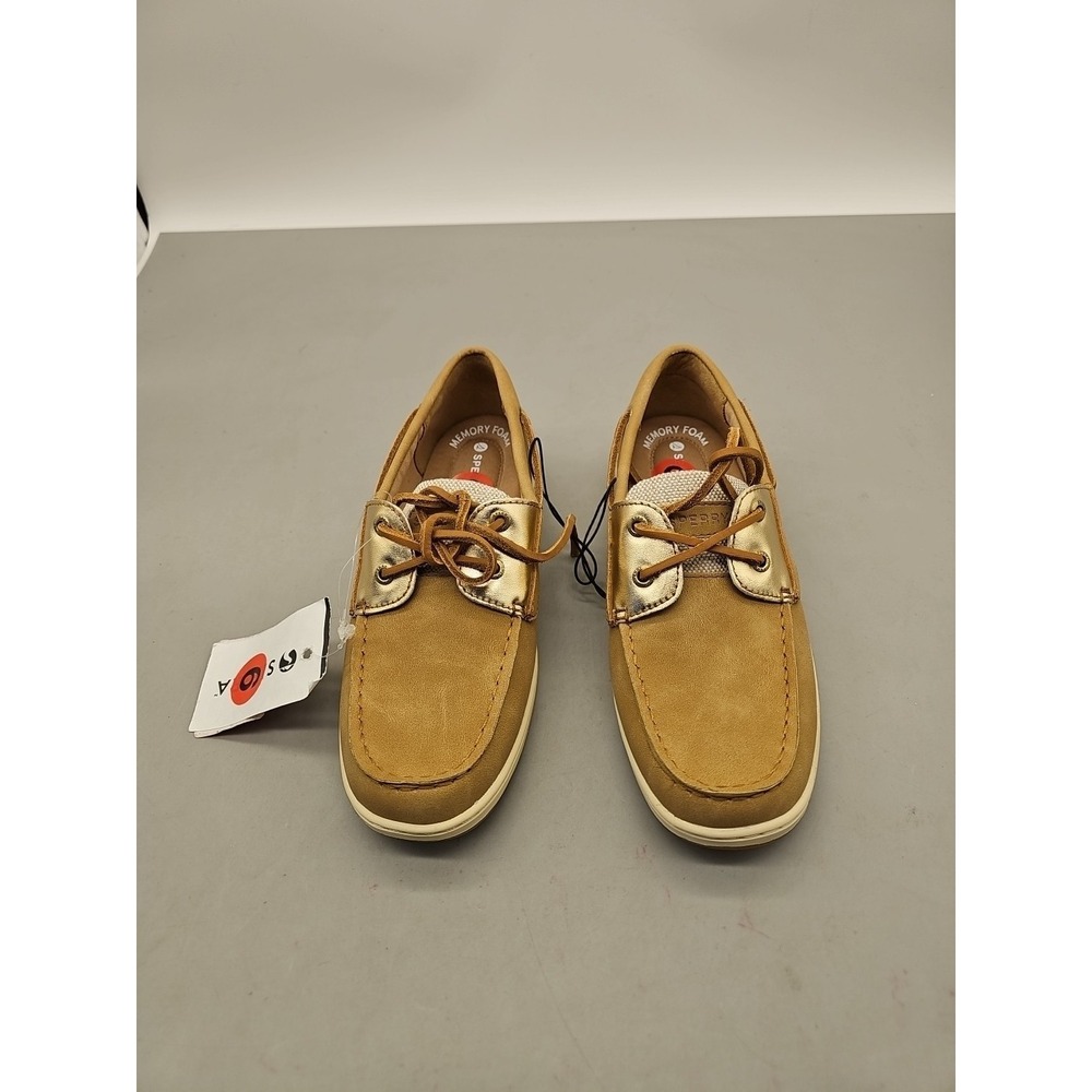 Sperry Other Brown (Linen, Gold)β Whalefish Boat Shoe US Women 6 New